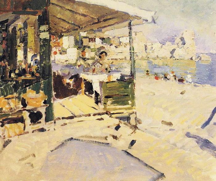 Konstantin Alexeievich Korovin On the Seashore in the Crimea oil painting image